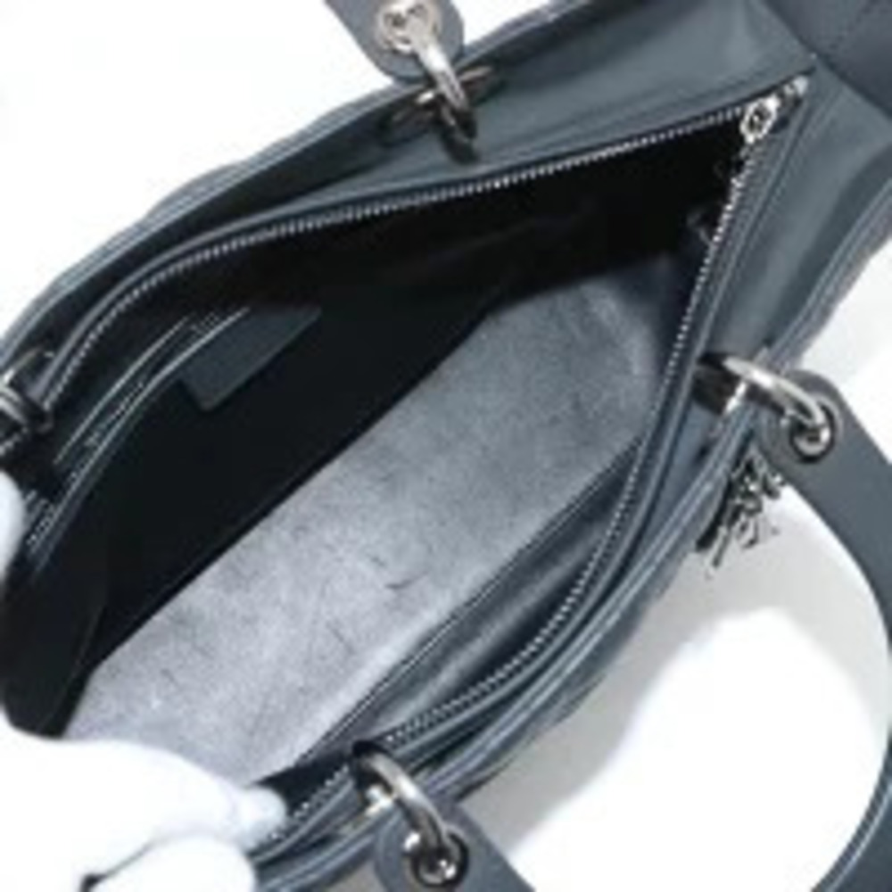 Christian Dior Lady Matte Handbag Black - Picture 9 of 11
